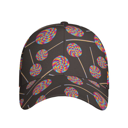 Colorful Swirl Lollipop Pattern Print Baseball Cap