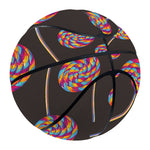 Colorful Swirl Lollipop Pattern Print Basketball