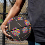 Colorful Swirl Lollipop Pattern Print Basketball