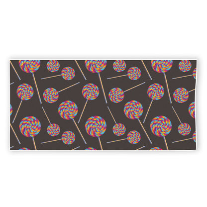 Colorful Swirl Lollipop Pattern Print Beach Towel