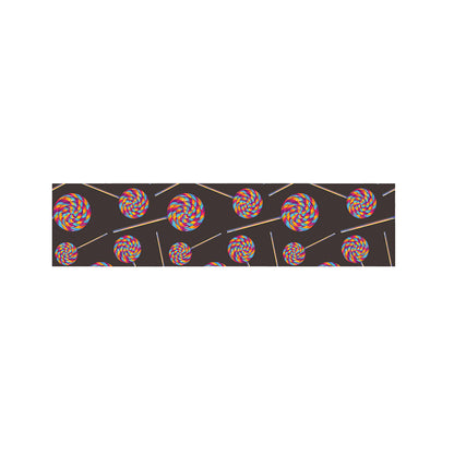 Colorful Swirl Lollipop Pattern Print Bed Runner