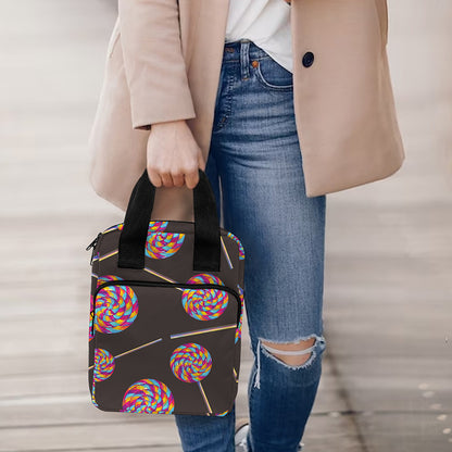 Colorful Swirl Lollipop Pattern Print Bible Tote Bag