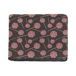Colorful Swirl Lollipop Pattern Print Bifold Wallet