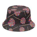 Colorful Swirl Lollipop Pattern Print Bucket Hat