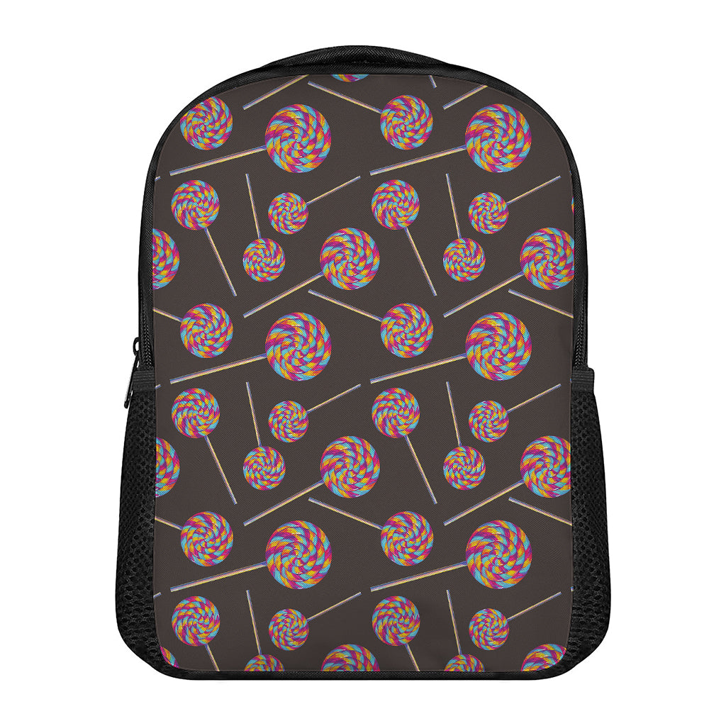 Colorful Swirl Lollipop Pattern Print Casual Backpack