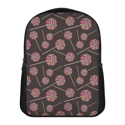 Colorful Swirl Lollipop Pattern Print Casual Backpack