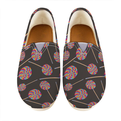 Colorful Swirl Lollipop Pattern Print Casual Shoes