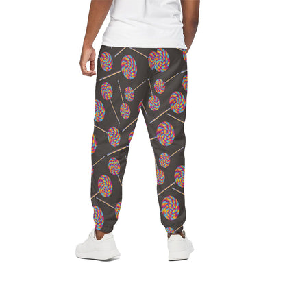 Colorful Swirl Lollipop Pattern Print Cotton Pants