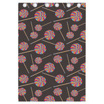 Colorful Swirl Lollipop Pattern Print Curtain