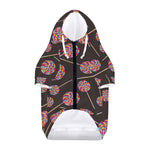 Colorful Swirl Lollipop Pattern Print Dog Zip Up Hoodie