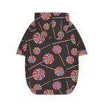 Colorful Swirl Lollipop Pattern Print Dog Zip Up Hoodie