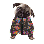 Colorful Swirl Lollipop Pattern Print Dog Zip Up Jacket
