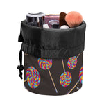 Colorful Swirl Lollipop Pattern Print Drawstring Makeup Bag