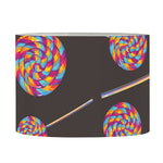 Colorful Swirl Lollipop Pattern Print Drum Lamp Shade