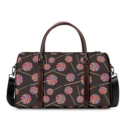 Colorful Swirl Lollipop Pattern Print Duffle Bag