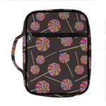Colorful Swirl Lollipop Pattern Print Front Pocket Bible Bag