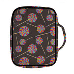 Colorful Swirl Lollipop Pattern Print Front Pocket Bible Bag