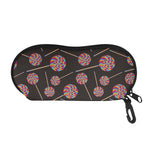 Colorful Swirl Lollipop Pattern Print Glasses Case