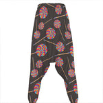 Colorful Swirl Lollipop Pattern Print Hammer Pants