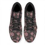 Colorful Swirl Lollipop Pattern Print High Top Leather Sneakers