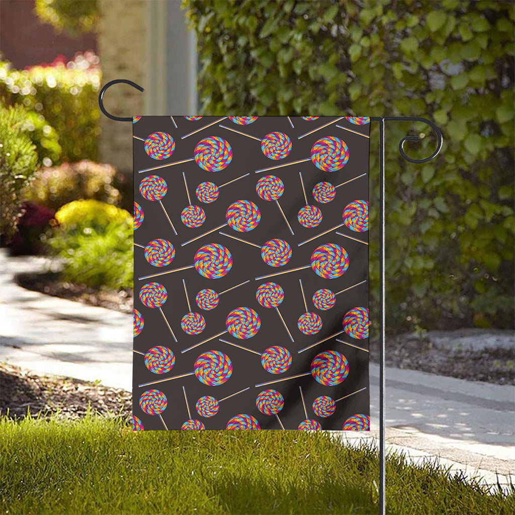 Colorful Swirl Lollipop Pattern Print House Flag