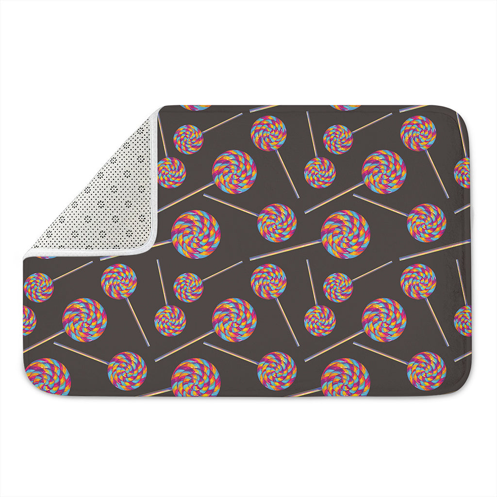 Colorful Swirl Lollipop Pattern Print Indoor Door Mat