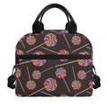 Colorful Swirl Lollipop Pattern Print Insulated Lunch Bag