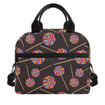 Colorful Swirl Lollipop Pattern Print Insulated Lunch Bag