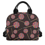 Colorful Swirl Lollipop Pattern Print Insulated Lunch Bag