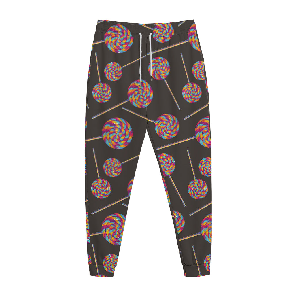 Colorful Swirl Lollipop Pattern Print Jogger Pants