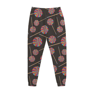 Colorful Swirl Lollipop Pattern Print Jogger Pants