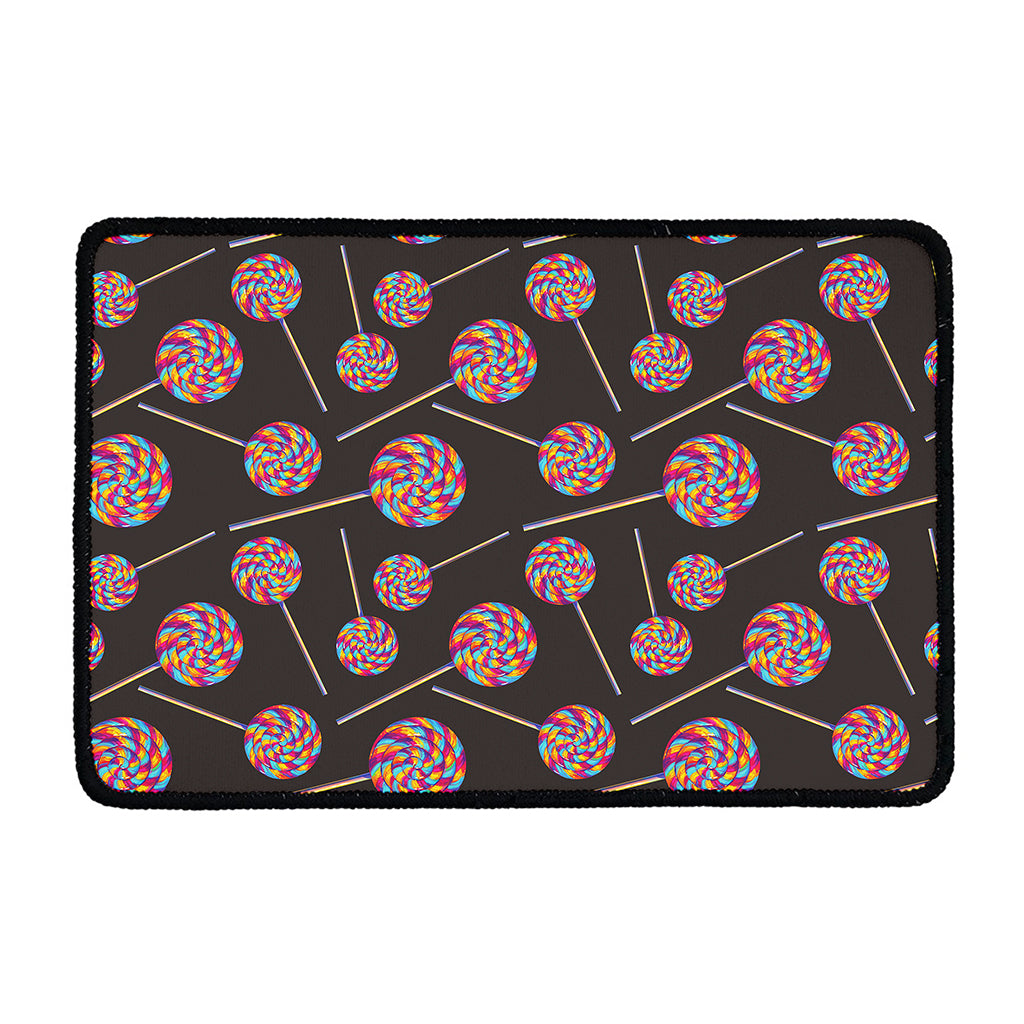 Colorful Swirl Lollipop Pattern Print Kitchen Mat