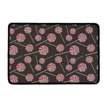 Colorful Swirl Lollipop Pattern Print Kitchen Mat