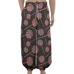 Colorful Swirl Lollipop Pattern Print Lantern Pants