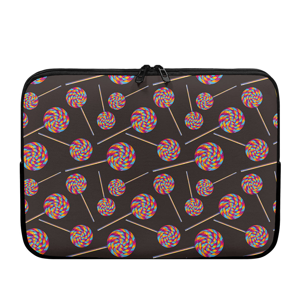 Colorful Swirl Lollipop Pattern Print Laptop Sleeve