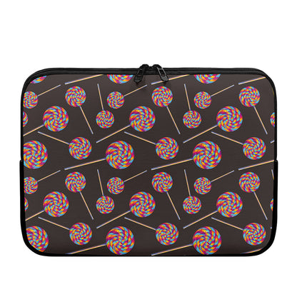Colorful Swirl Lollipop Pattern Print Laptop Sleeve