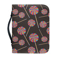 Colorful Swirl Lollipop Pattern Print Leather Bible Cover