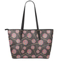 Colorful Swirl Lollipop Pattern Print Leather Tote Bag With Zipper