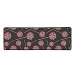 Colorful Swirl Lollipop Pattern Print Long Kitchen Mat