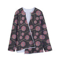 Colorful Swirl Lollipop Pattern Print Long Sleeve Short Coat