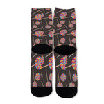 Colorful Swirl Lollipop Pattern Print Long Socks