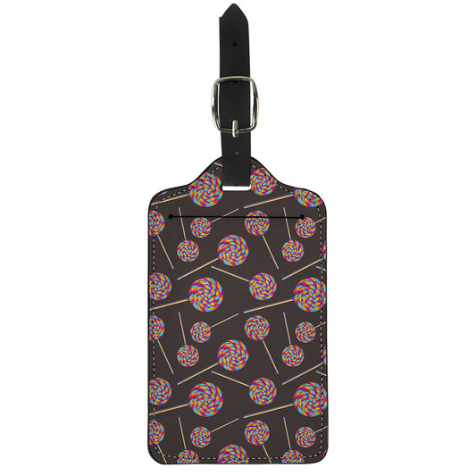 Colorful Swirl Lollipop Pattern Print Luggage Tag