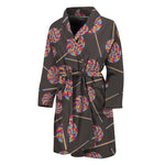 Colorful Swirl Lollipop Pattern Print Men's Bathrobe