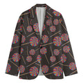 Colorful Swirl Lollipop Pattern Print Men's Blazer