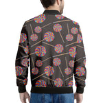 Colorful Swirl Lollipop Pattern Print Men's Bomber Jacket