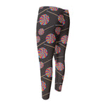 Colorful Swirl Lollipop Pattern Print Men's Compression Pants