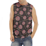 Colorful Swirl Lollipop Pattern Print Men's Fitness Tank Top