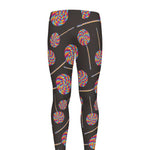 Colorful Swirl Lollipop Pattern Print Men's leggings