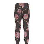 Colorful Swirl Lollipop Pattern Print Men's leggings