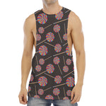 Colorful Swirl Lollipop Pattern Print Men's Muscle Tank Top